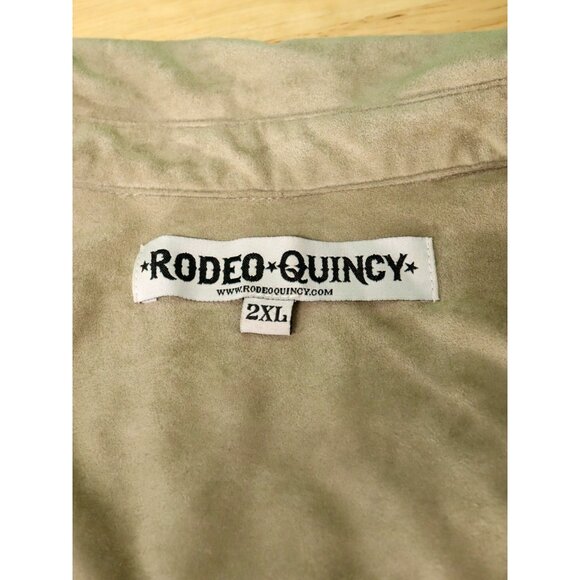 RODEO QUINCY Western Pearl Snap Shirt Embroidery Roses Fringe Women’s Sz 2XL - Picture 8 of 10